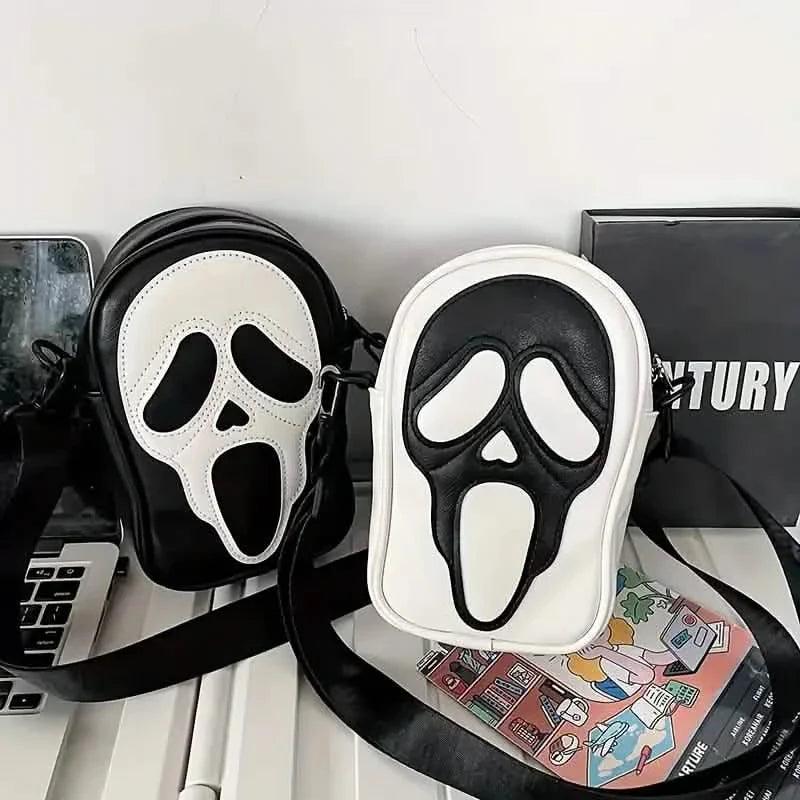 Ghost Skull Pattern Shoulder Bag