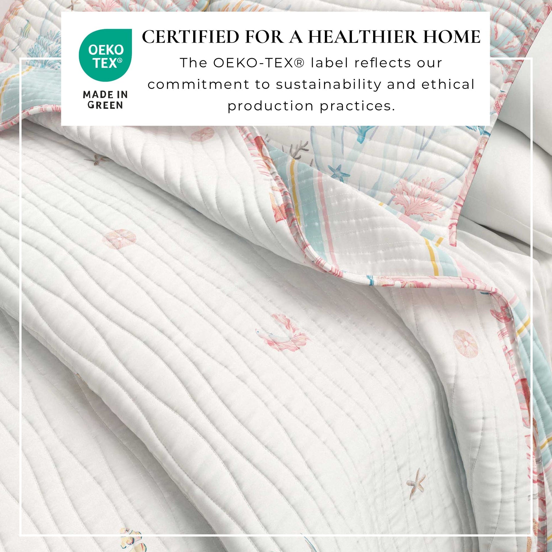 Coastal Coral Reef Quilt Set - Caymen Collection Great Bay Home