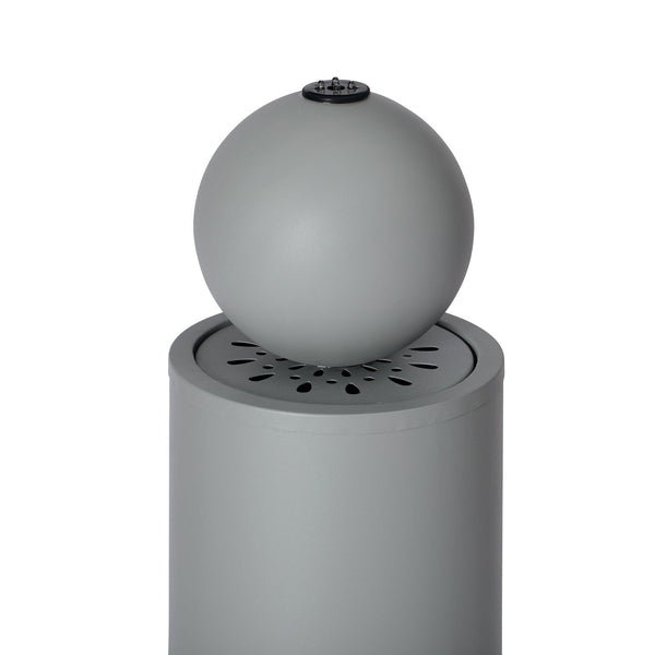 Metal Sphere Water Fountain Outdoor with LED