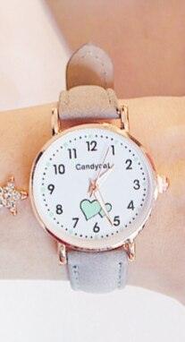 Girl Cute Watch Analog Childrens Quartz Comfortable Watch Girl Elementary School Fashion Girl Analog Watch Unisex Wrist Watches Stainless Steel Dial Leather Strap Watches Quartz Fashion Watch