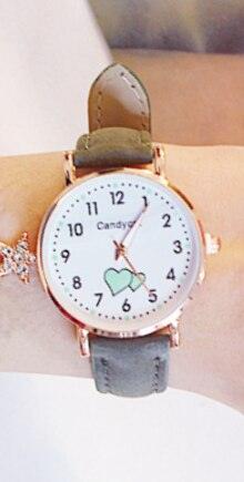 Girl Cute Watch Analog Childrens Quartz Comfortable Watch Girl Elementary School Fashion Girl Analog Watch Unisex Wrist Watches Stainless Steel Dial Leather Strap Watches Quartz Fashion Watch