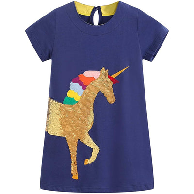 Girls Cotton Casual Jersey Dresses