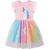 Girl's Cotton Casual Unicorn Dress