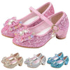 Girls'Heels Party Mary Jane Basic Pump Dress Crystal Bowknot