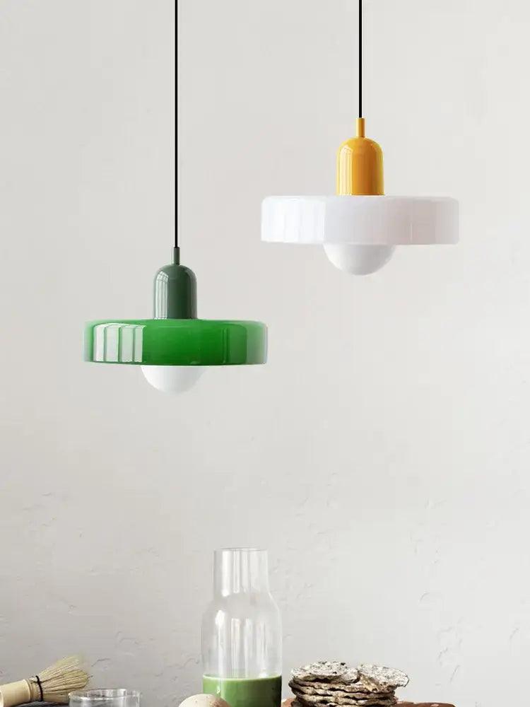 Green Glass Pendant Light