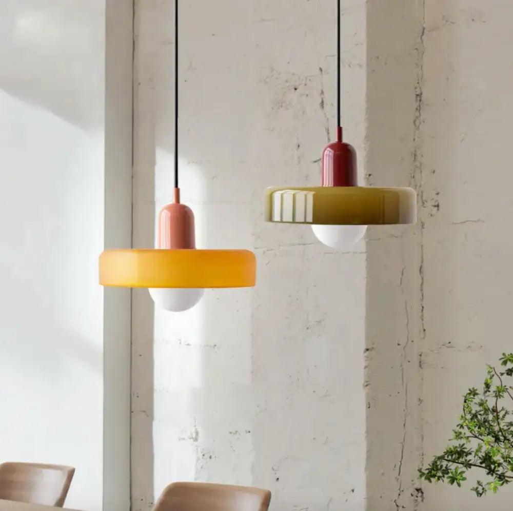Green Glass Pendant Light