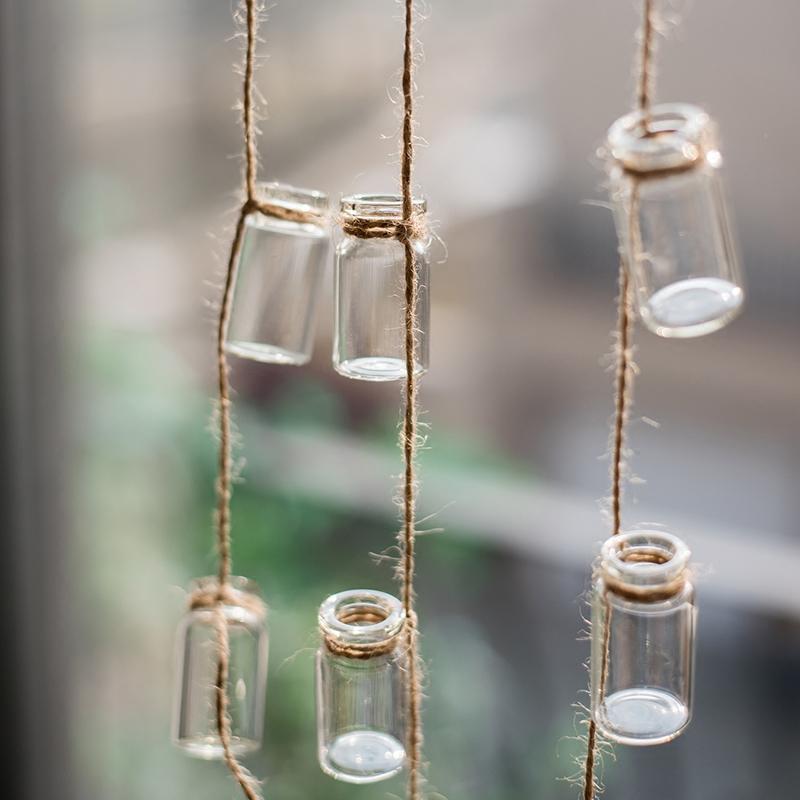 Glass Planter Rope Hanging Small Planter 55