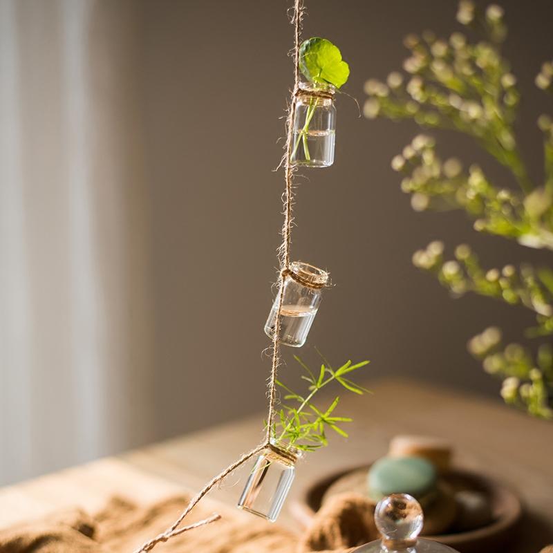 Glass Planter Rope Hanging Small Planter 55