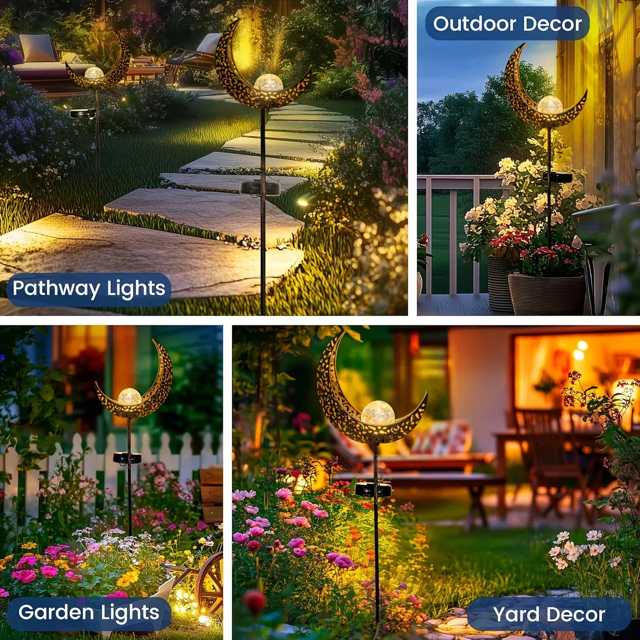 Glass Solar Garden Light - Cracked Sphere