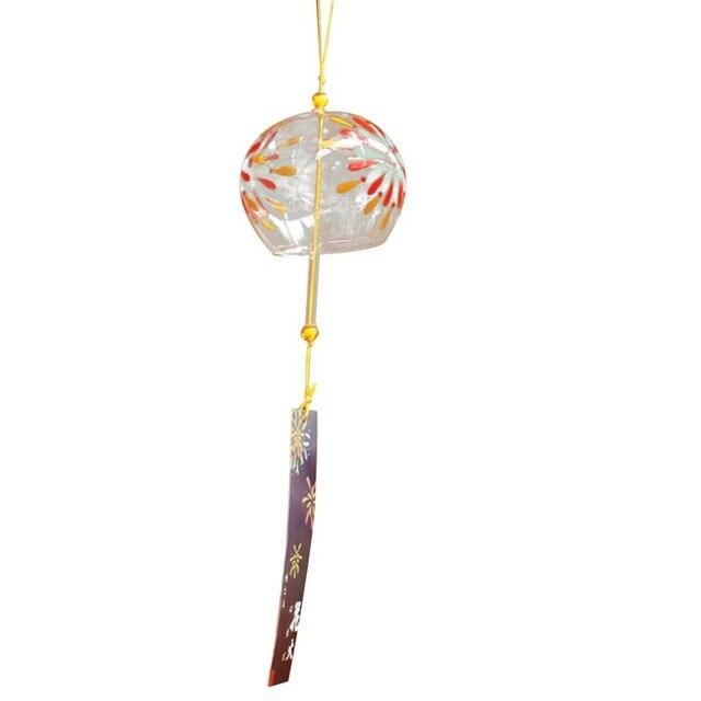 Glass Wind Chimes Japanese-Style Wind Chime Simple And Beautiful Label Pendnat Wind Bells Japanese Glass Wind Chime Handmade Pendants For Birthday Gift and Home Decors