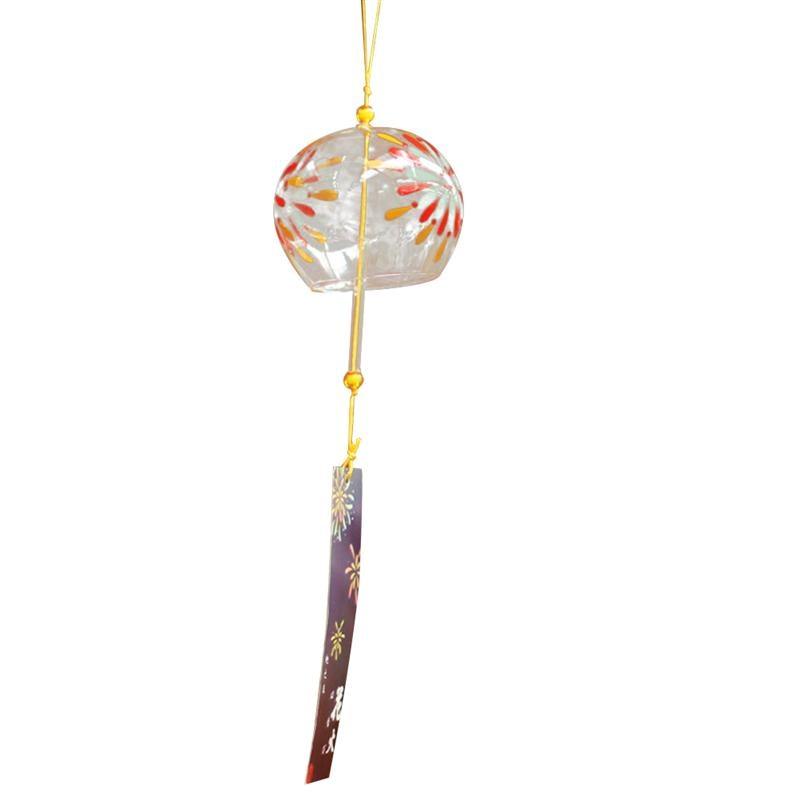 Glass Wind Chimes Japanese-Style Wind Chime Simple And Beautiful Label Pendnat Wind Bells Japanese Glass Wind Chime Handmade Pendants For Birthday Gift and Home Decors