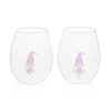 3D Easter Gnome Stemless Wine Glasses
