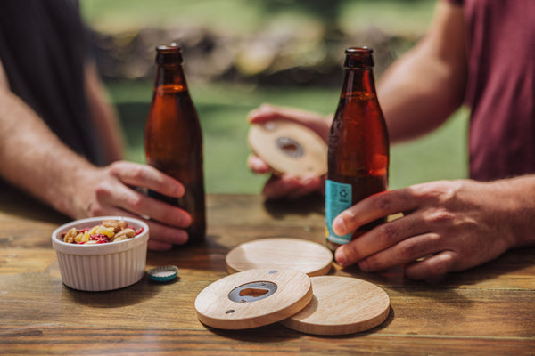 Coasters with Bottle Openers Set of 4 Picnic Time Family of Brands