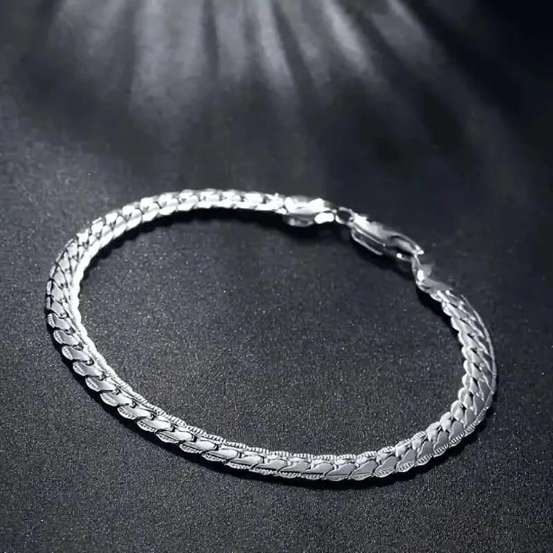 Gleaming Treasure Elegant 925 Sterling Silver Bracelet