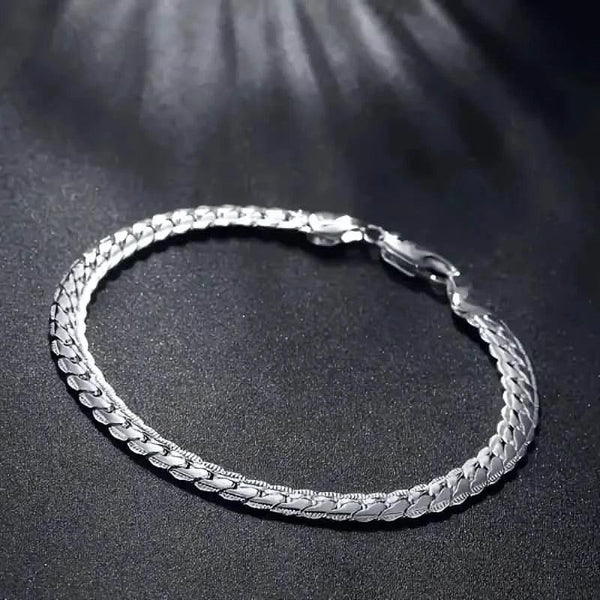 Gleaming Treasure Elegant 925 Sterling Silver Bracelet