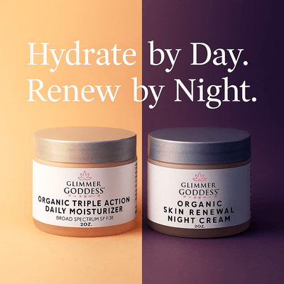 Organic Day & Night Duo – Triple Action SPF 30 Moisturizer + Skin Renewal Night Cream Bundle