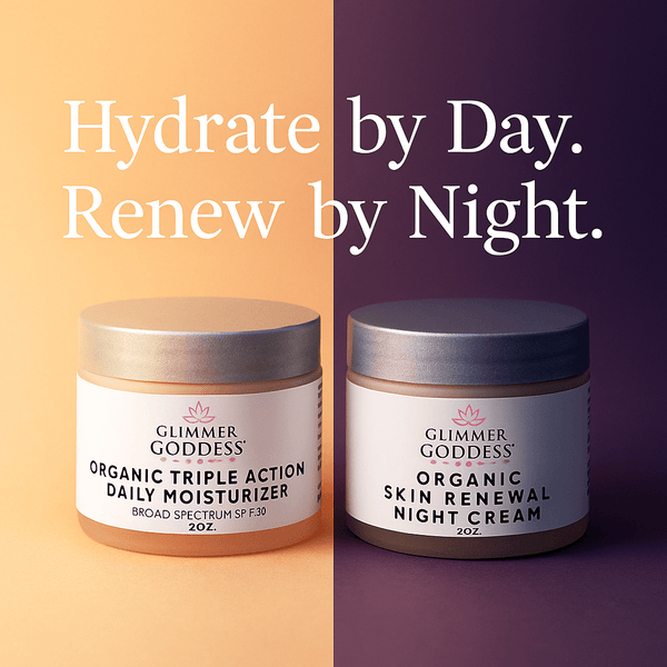 Organic Day & Night Duo – Triple Action SPF 30 Moisturizer + Skin Renewal Night Cream Bundle