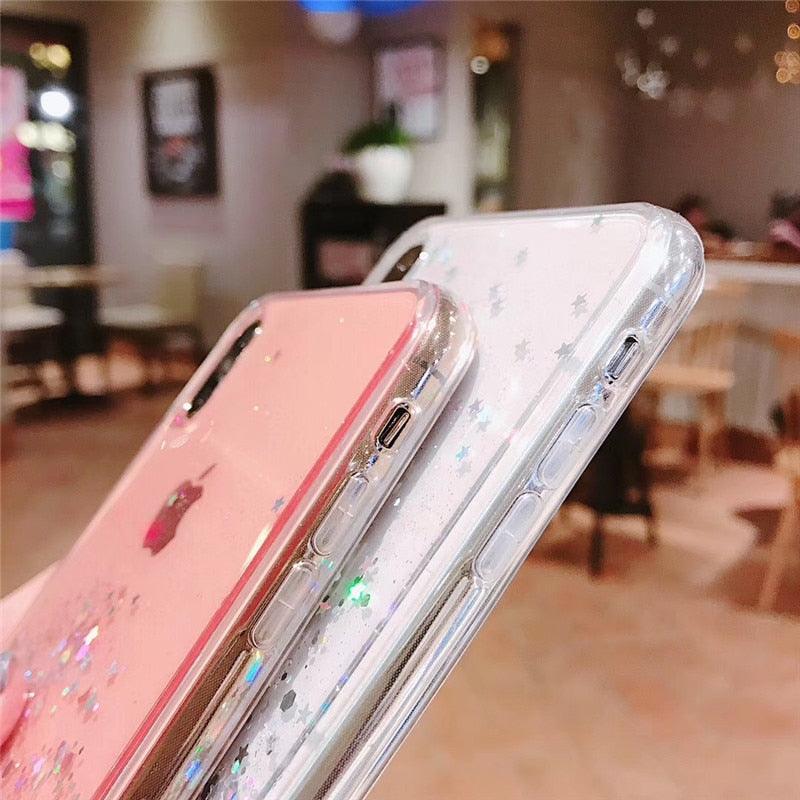 Glitter Luxury Soft Phone Case For iPhone 13 mini 12 Pro 11 ProMax For iPhone XR XS Max X 8 7 6s 6 Plus Back Cover Case Fashion Glitter Silicone Clear Shiny Sparkly Soft Flexible Shock-Absorbing Slim Protective Case