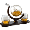 Gifts for Dad, Men Whiskey & Wine Decanter Globe World Set with Globe Glasses Anniversary Birthday House Warming for Liquor Scotch Bourbon Vodka, Gift for Him Husband, Gifts For Men Globe - 850ml