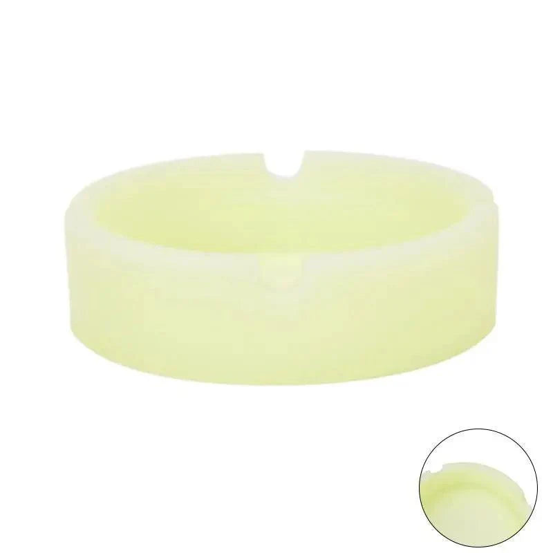 Glow In The Dark Ashtray For Smoking Cigarette Silicone Luminous Unique Design Rubber Soft Fluorescent Ashtrays
