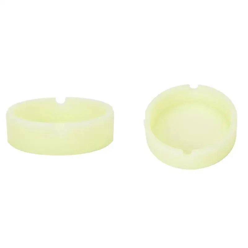 Glow In The Dark Ashtray For Smoking Cigarette Silicone Luminous Unique Design Rubber Soft Fluorescent Ashtrays