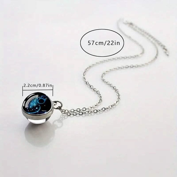 Glow-in-the-Dark Zodiac Pendant Necklace