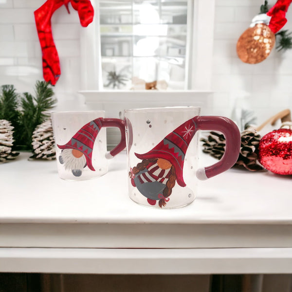 Christmas Gnome Coffee Mug Jersey Art Glass