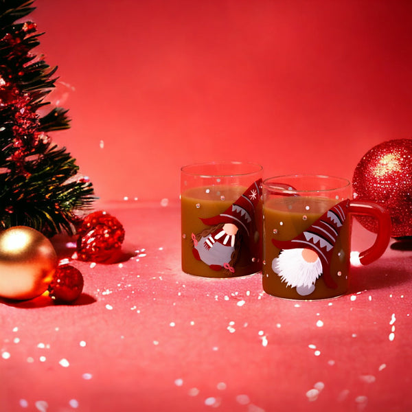 Christmas Gnome Coffee Mug Jersey Art Glass