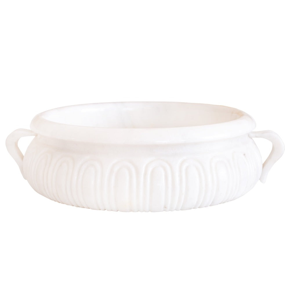 Natural Stone White Marble Vessel Sink Bowl Polished (D)17