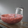 Red Travertine Natural Stone Vessel Sink Honed/Matte (D)16