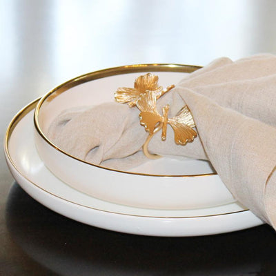 Gold Garden Napkin Ring - Set of 4