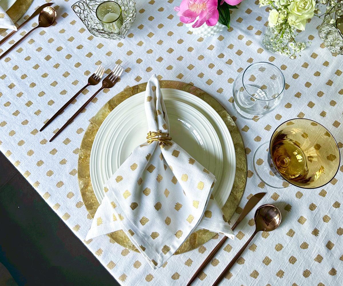 Printed Napkins - Metallic Gold Foil Napkins