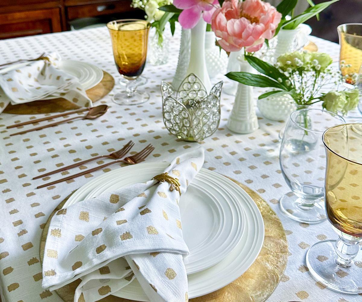 Printed Napkins - Metallic Gold Foil Napkins