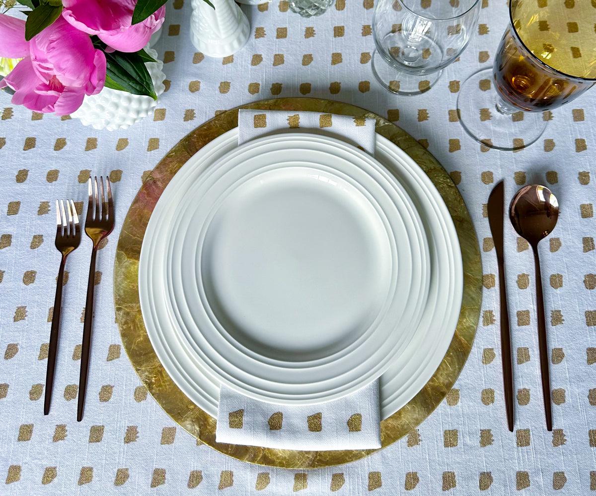Printed Napkins - Metallic Gold Foil Napkins