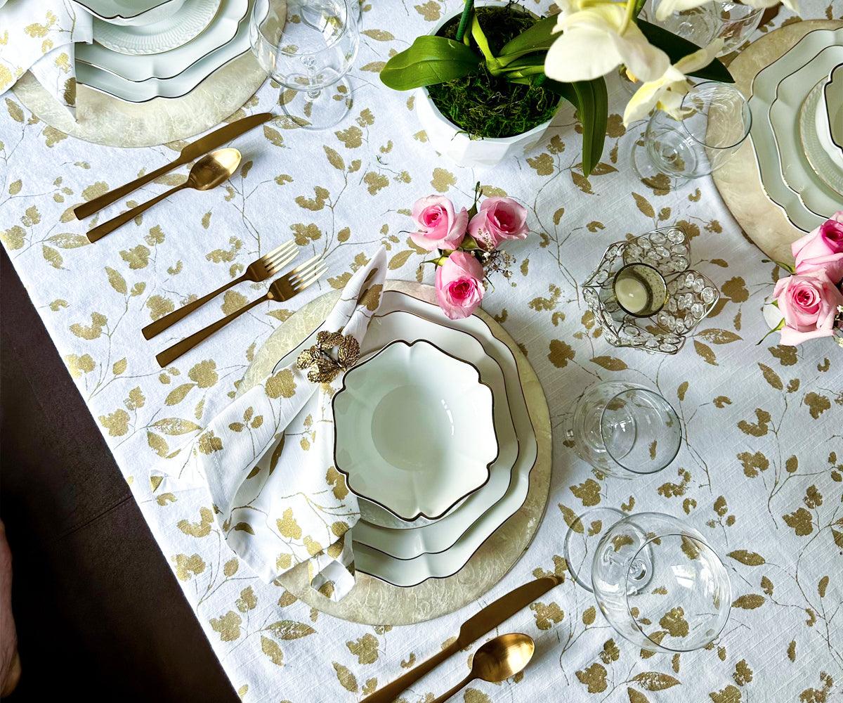 Printed Napkins - Metallic Gold Foil Napkins