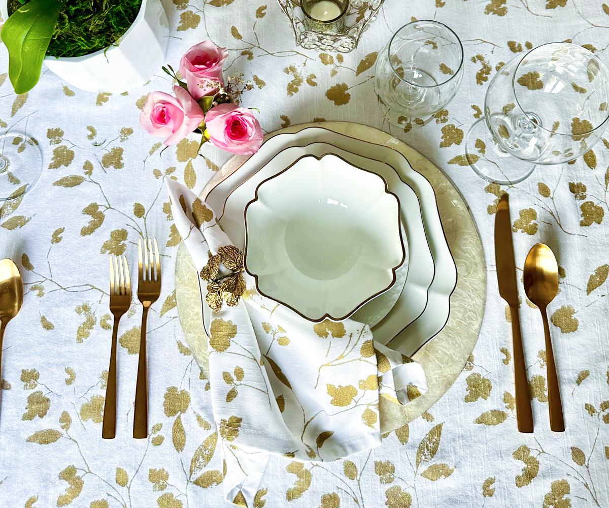 Printed Napkins - Metallic Gold Foil Napkins