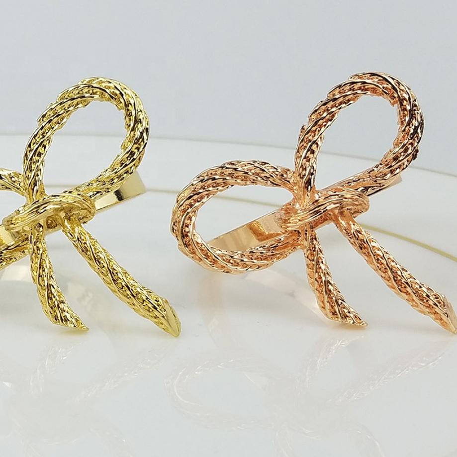 Gold Plated Bow Napkin Ring