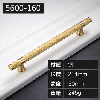 Golden Brass Knurled Textured Simple Kitchen Cabinet handle And Handles Drawer Pulls Bedroom Door Knobs  Cupboard Bathroom Door Handles Brushed Brass Pulls For Cabinets