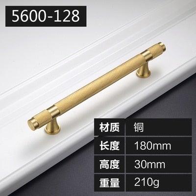 Golden Brass Knurled Textured Simple Kitchen Cabinet handle And Handles Drawer Pulls Bedroom Door Knobs  Cupboard Bathroom Door Handles Brushed Brass Pulls For Cabinets