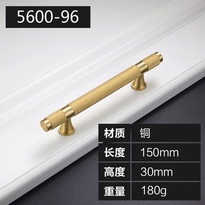 Golden Brass Knurled Textured Simple Kitchen Cabinet handle And Handles Drawer Pulls Bedroom Door Knobs  Cupboard Bathroom Door Handles Brushed Brass Pulls For Cabinets