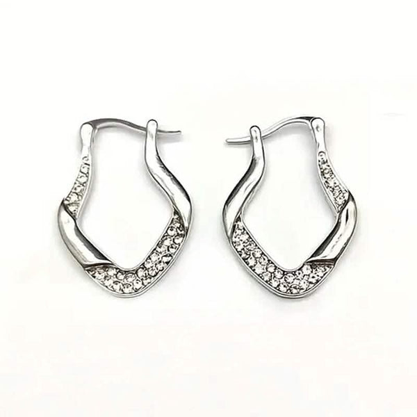 Golden Plated Zircon Jewelry Earrings