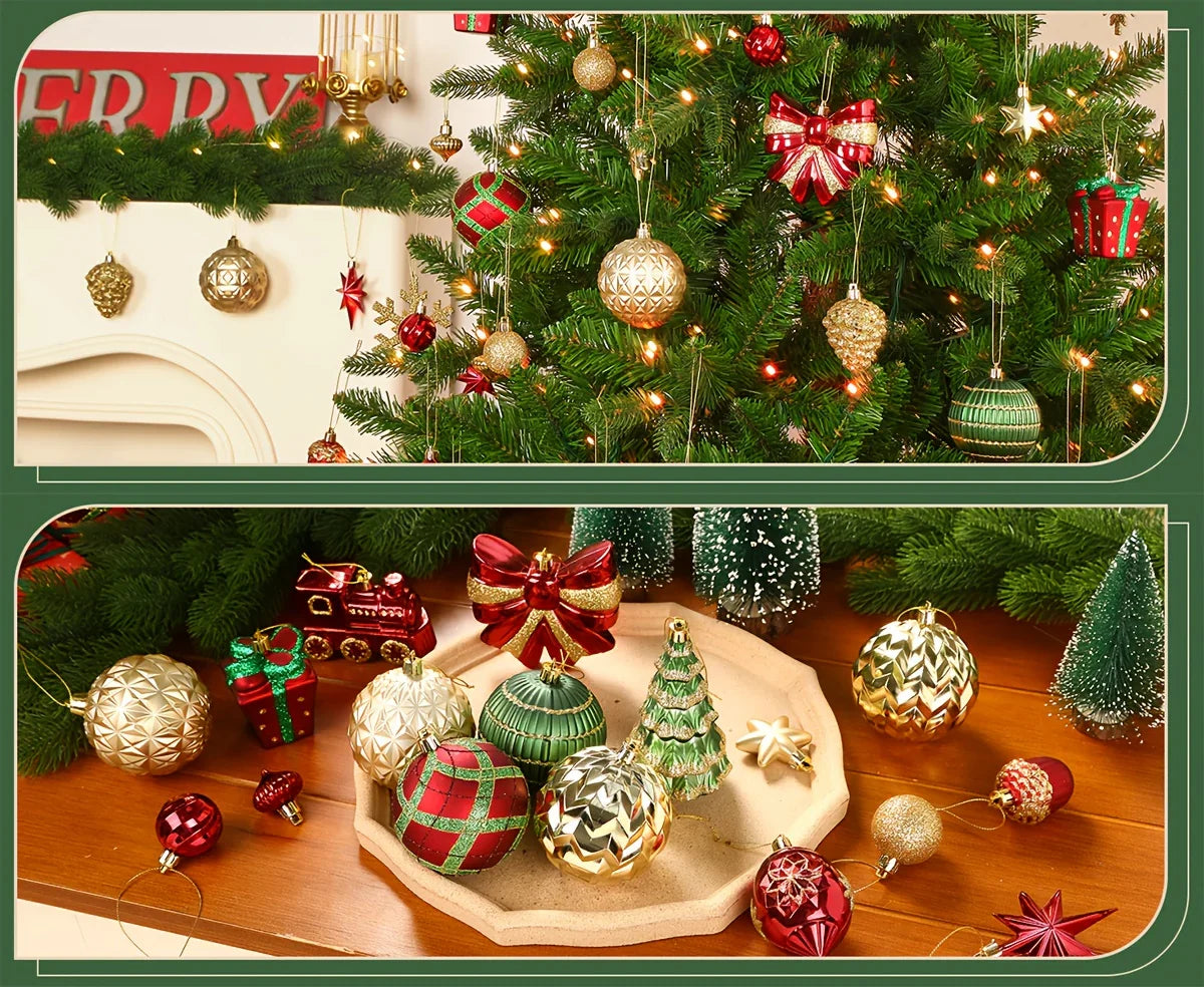 Golden Shatterproof Christmas Decorations