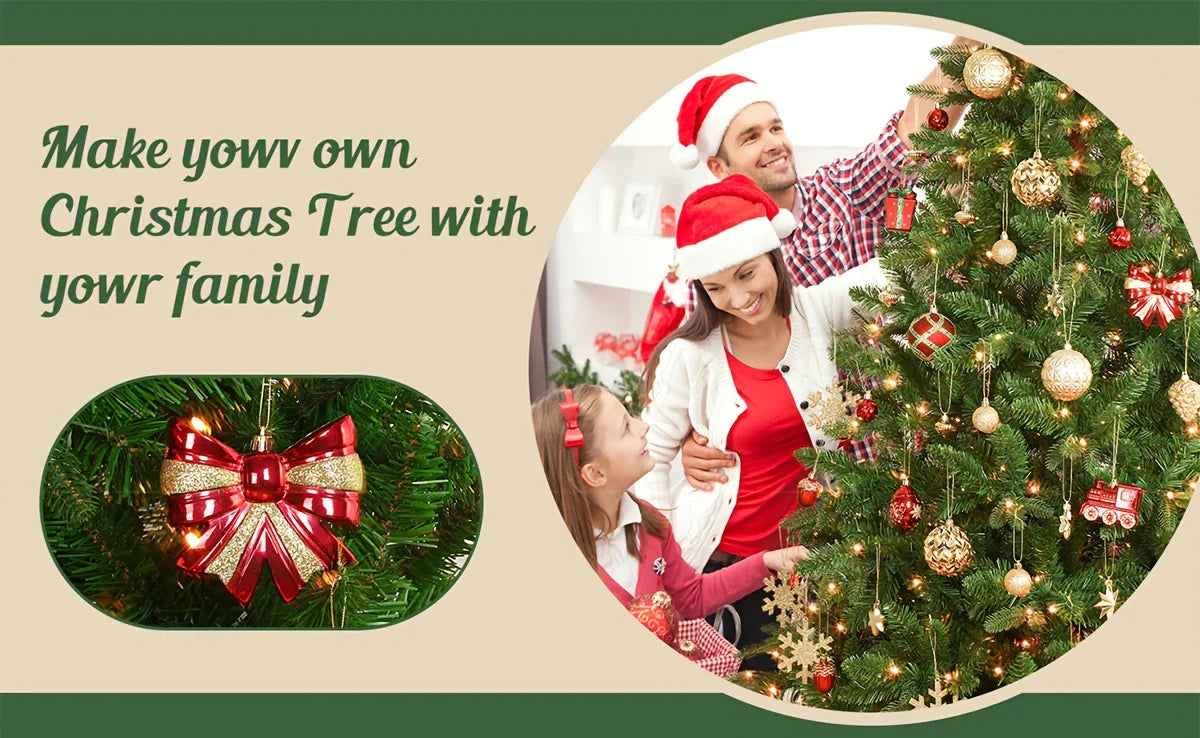 Golden Shatterproof Christmas Decorations