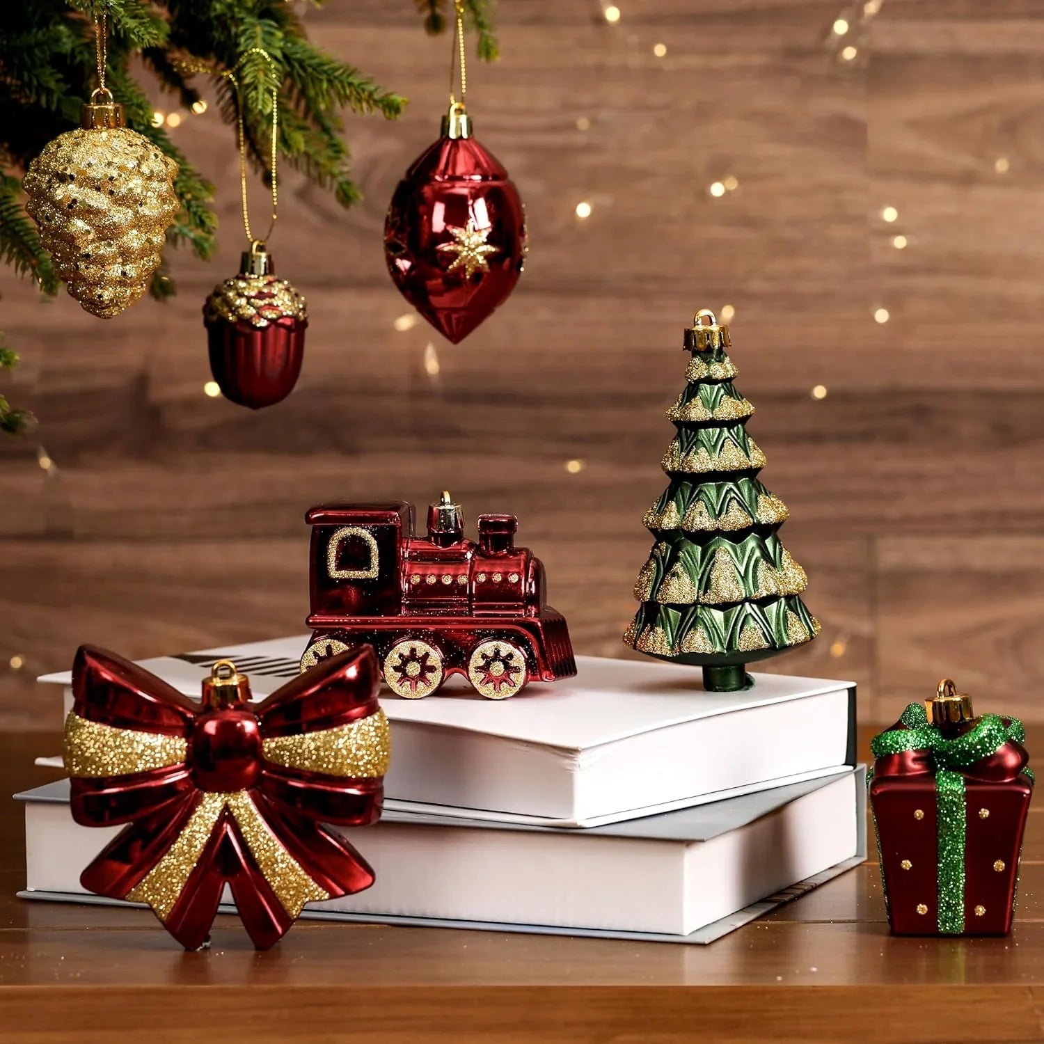 Golden Shatterproof Christmas Decorations