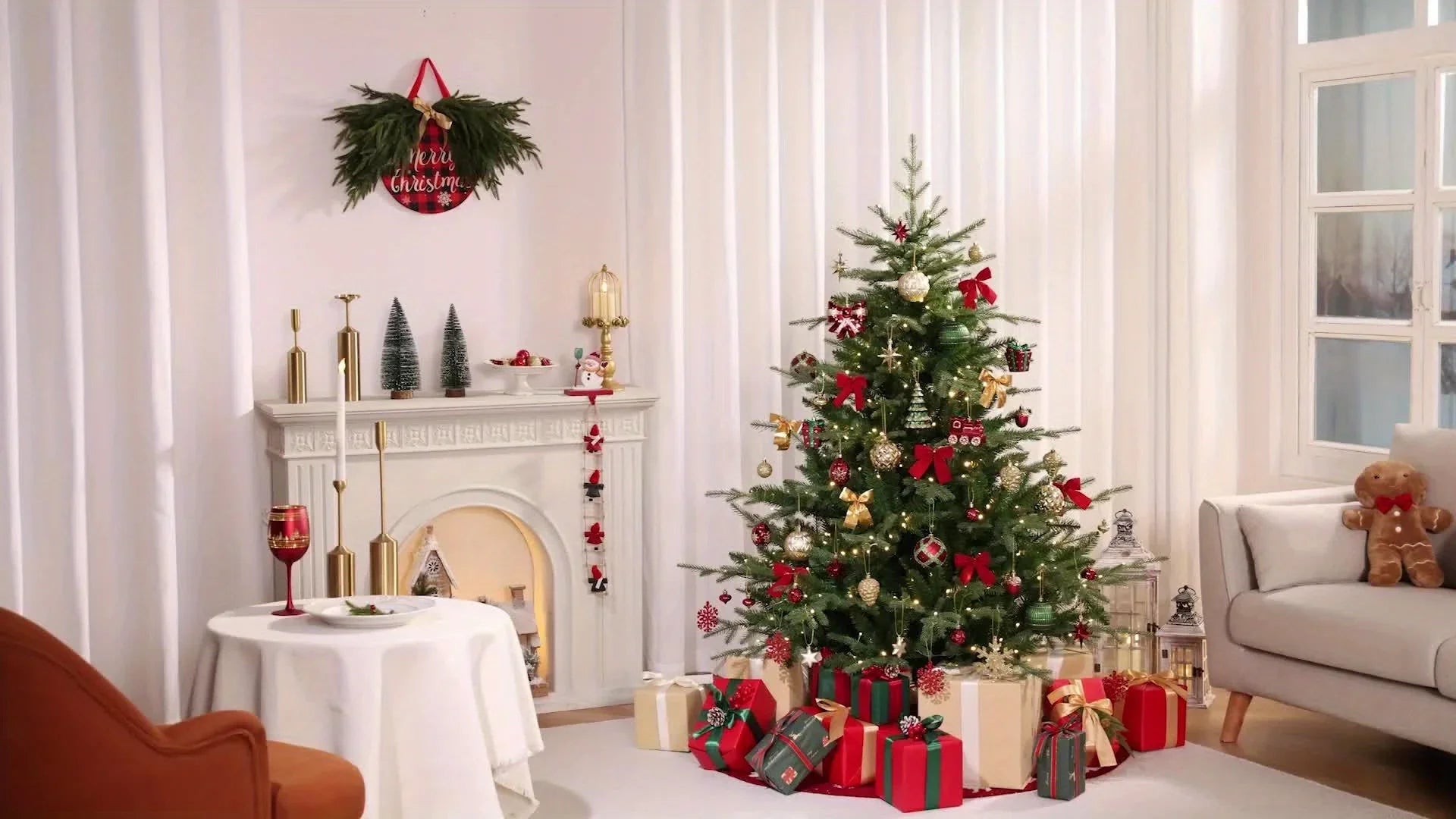 Golden Shatterproof Christmas Decorations