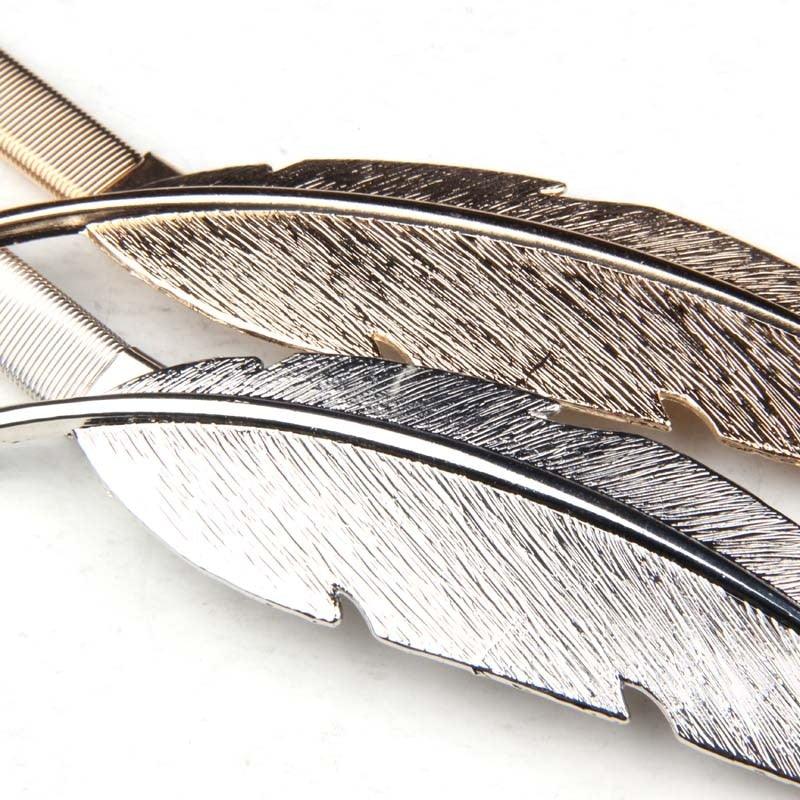 Golden Silver Curtain Clip Curtains Holders Feather Shape Tieback Buckle Clips Curtain Accessories Home Decor Modern Simple Style Curtain Tie Backs Decorative with Spring Curtain Strap Metal Plating Decorative Accessories 30cm