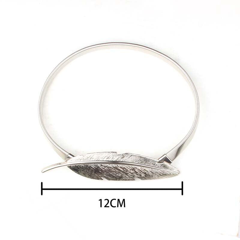 Golden Silver Curtain Clip Curtains Holders Feather Shape Tieback Buckle Clips Curtain Accessories Home Decor Modern Simple Style Curtain Tie Backs Decorative with Spring Curtain Strap Metal Plating Decorative Accessories 30cm