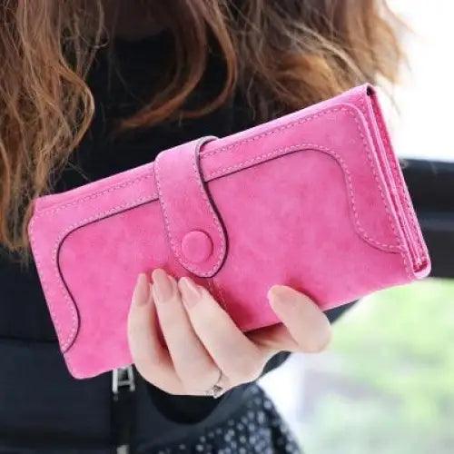 Gorgeous Matte Leather Long Wallet For Women And Lady Purse High Quality Female Wallets Card Holder Clutch Carteras