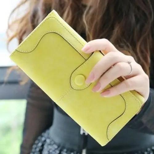 Gorgeous Matte Leather Long Wallet For Women And Lady Purse High Quality Female Wallets Card Holder Clutch Carteras