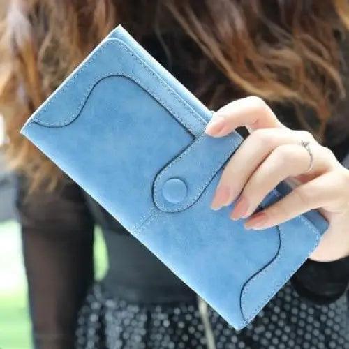 Gorgeous Matte Leather Long Wallet For Women And Lady Purse High Quality Female Wallets Card Holder Clutch Carteras